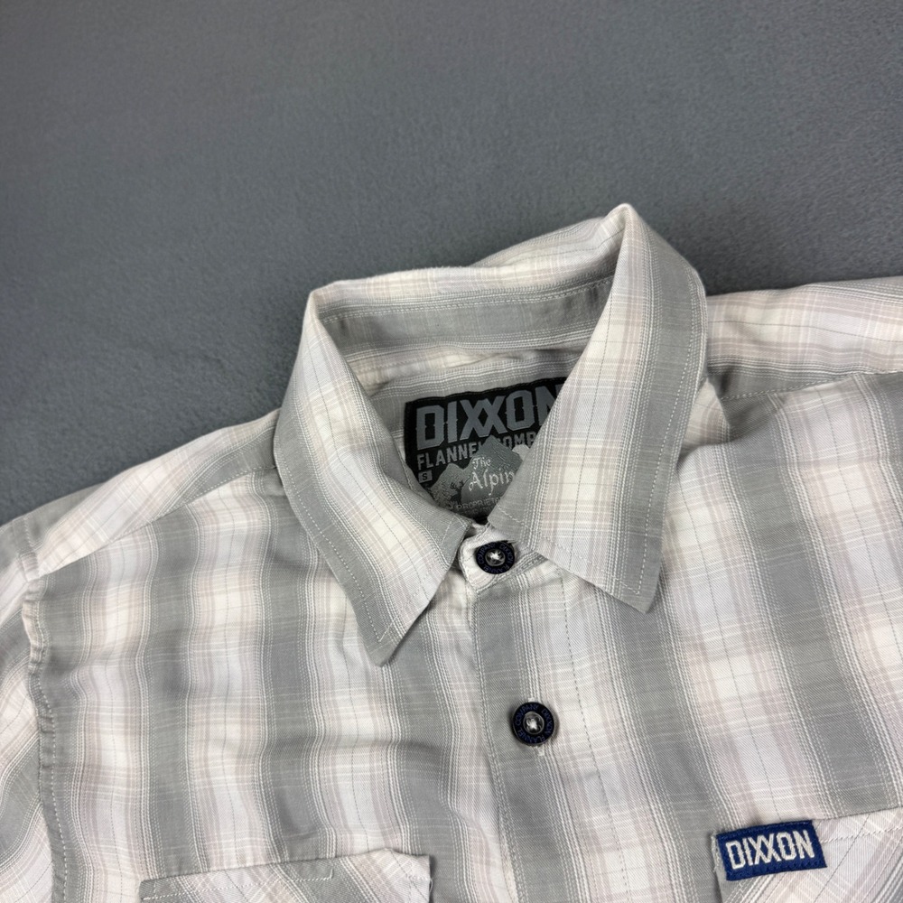 Dixxon Shirt Men's S Grey The Alpine Bamboo Blend Plaid Flannel Company Stretch